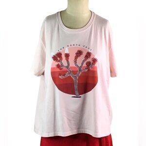The North Face Pink Graphic Top, XL, EUC